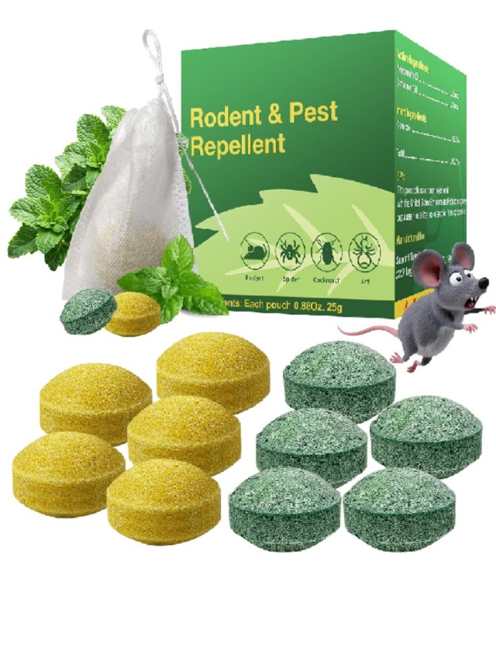 10 Pack Peppermint oil Rodent Repellent Mouse Rat Deterrent Balls